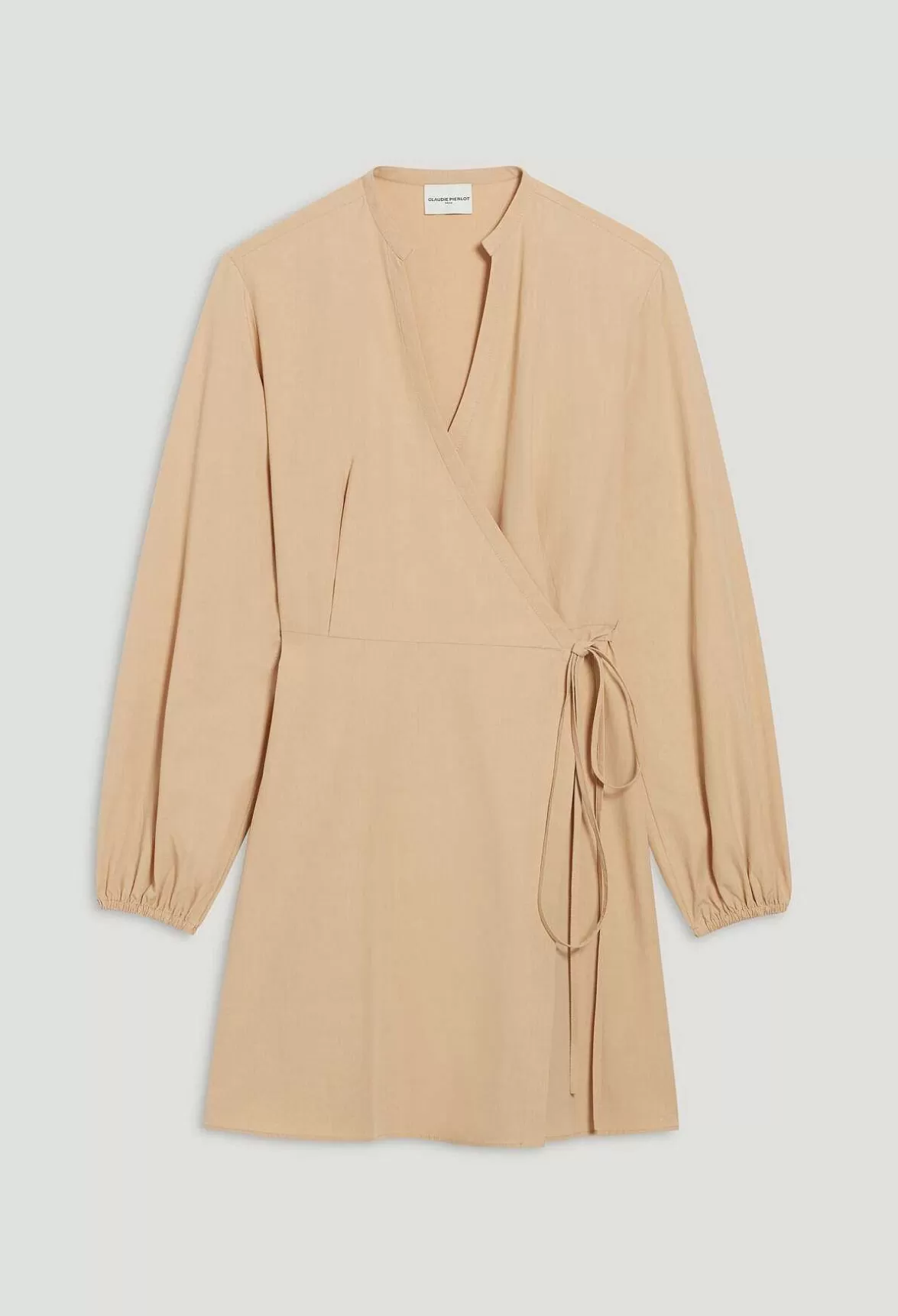 Claudie Pierlot Short Wrap Dress With Mandarin Collar*Women Dresses