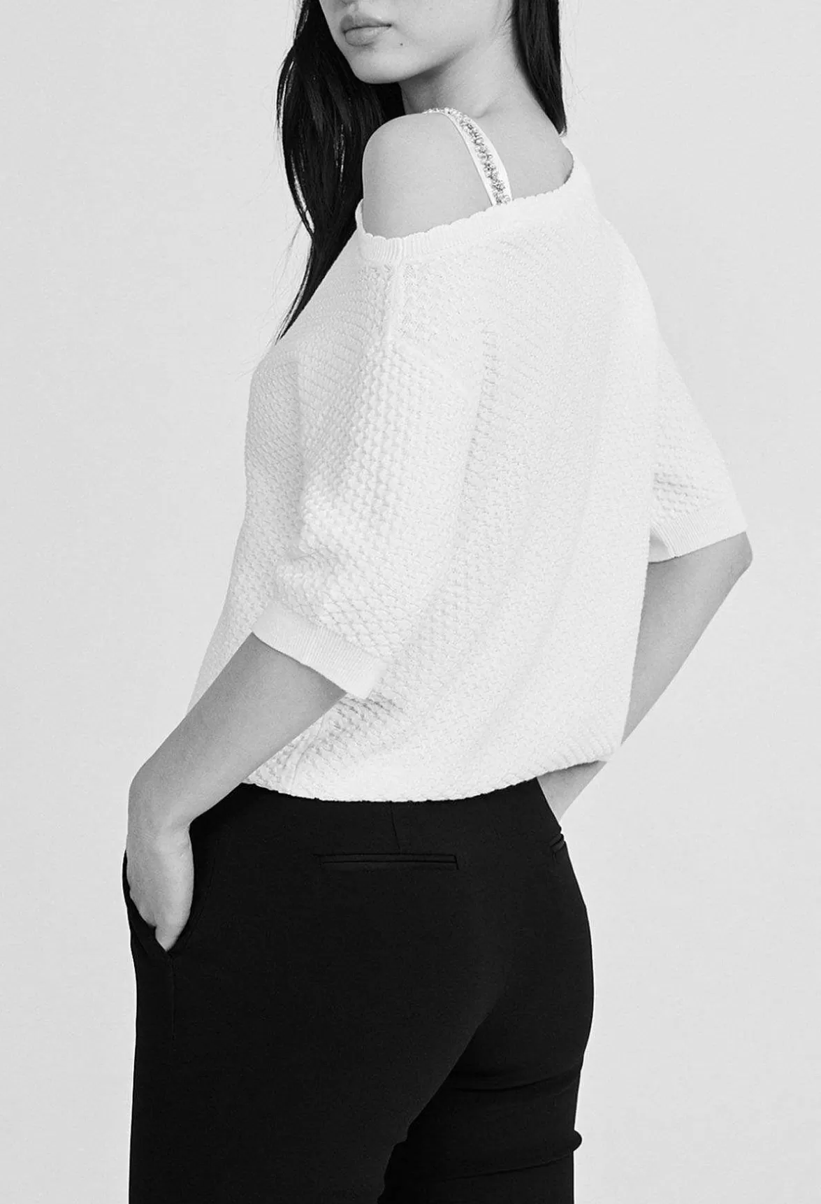 Claudie Pierlot Short-Sleeved Ruffled Jumper*Women Sweaters And Cardigans