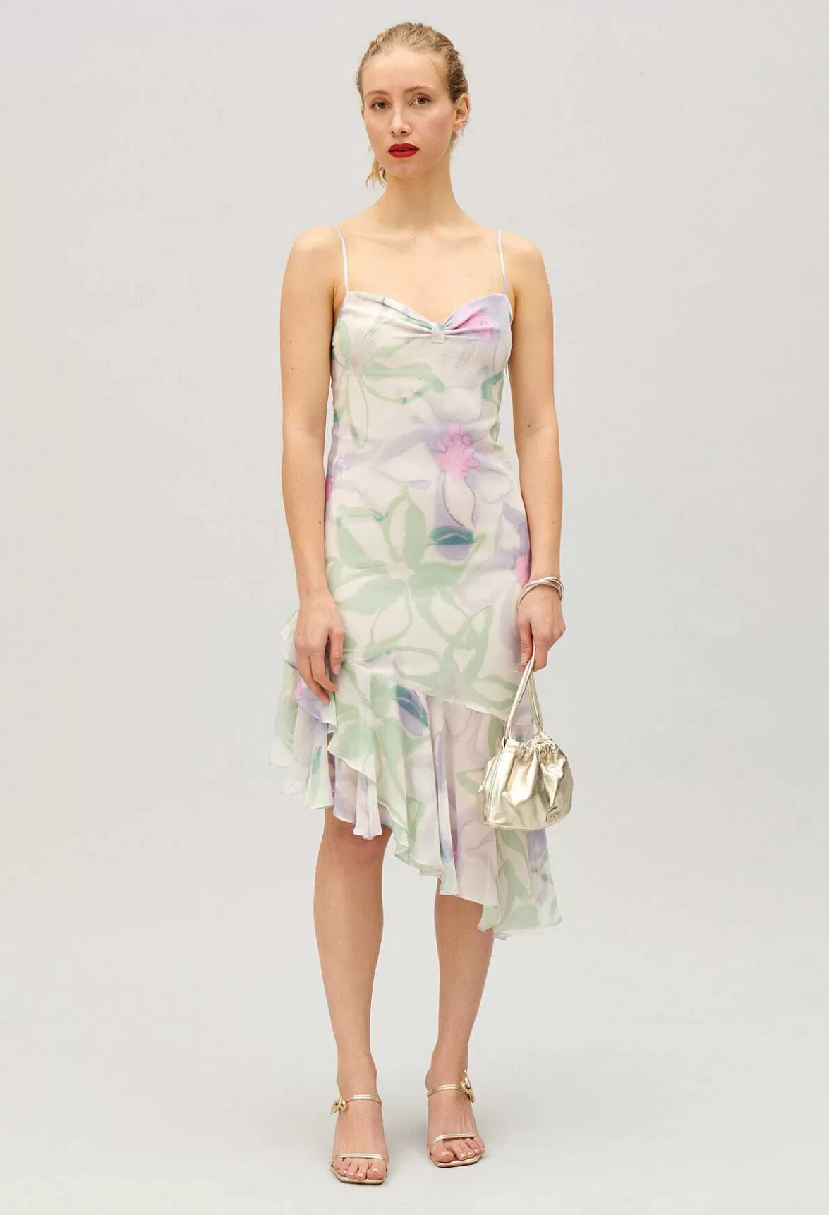 Claudie Pierlot Silk Printed Midi Dress*Women Dresses