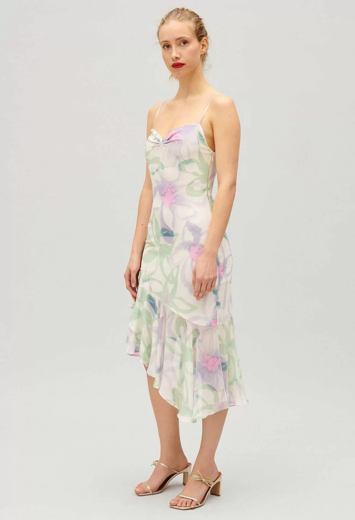 Claudie Pierlot Silk Printed Midi Dress*Women Dresses