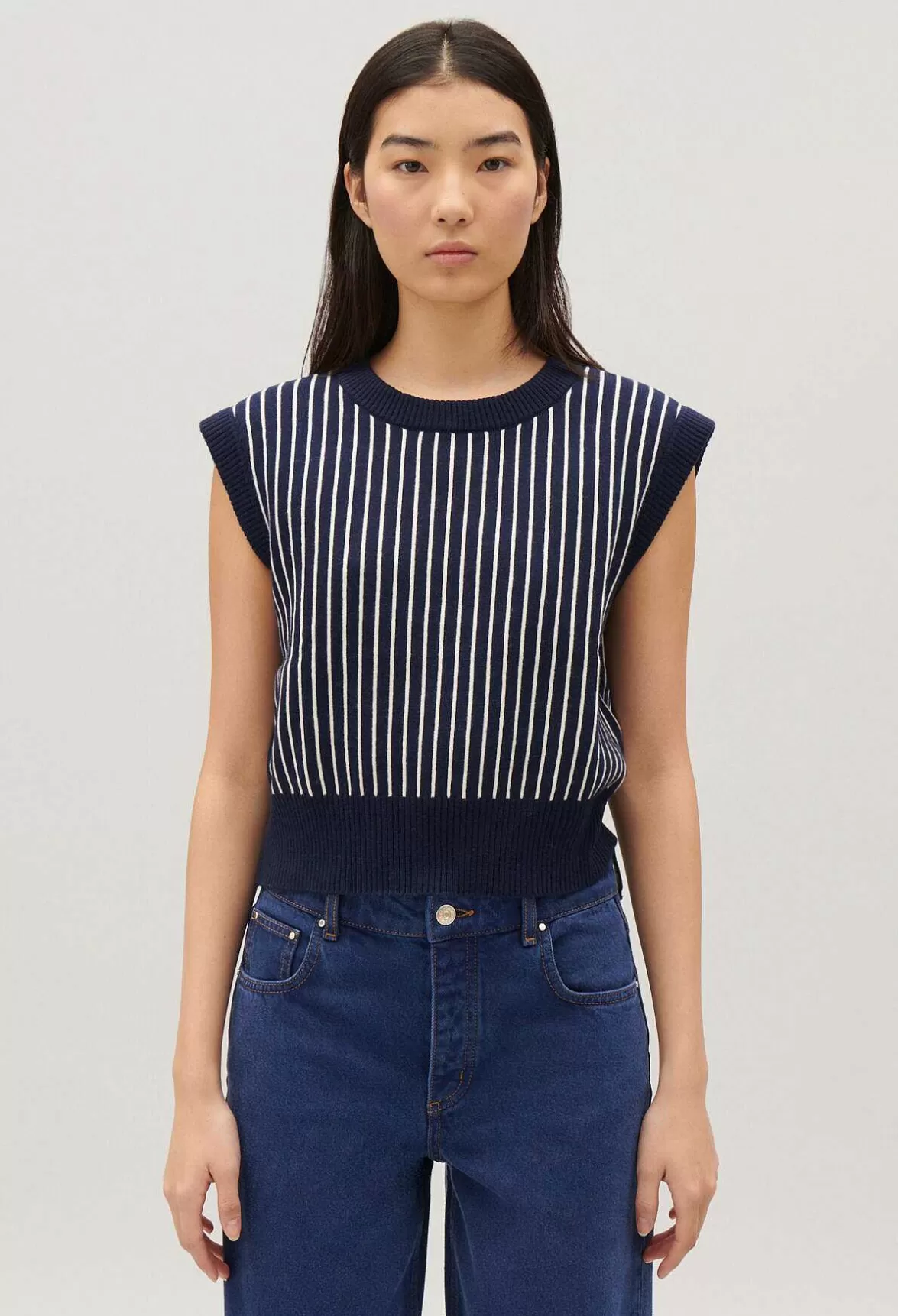 Claudie Pierlot Sleeveless Stripy Knit Jumper*Women Sweaters And Cardigans