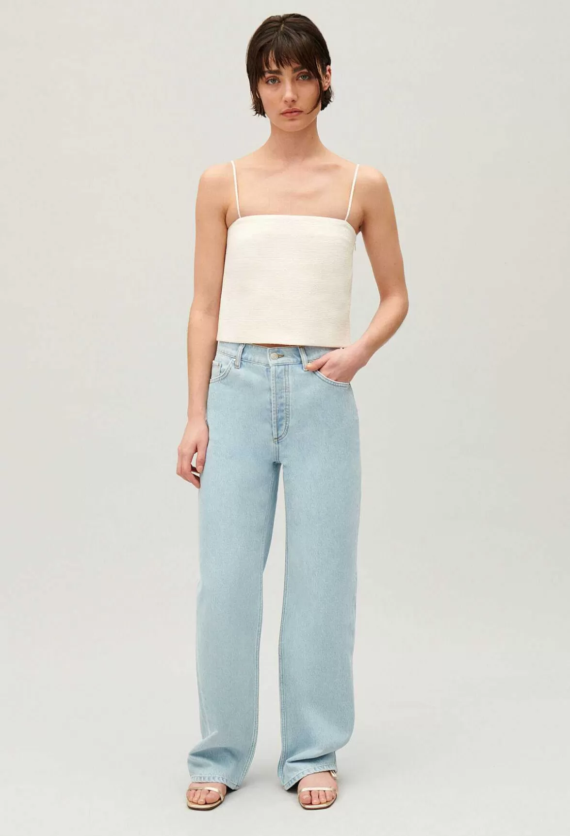 Claudie Pierlot Tweed Crop Top*Women Tops And Shirts