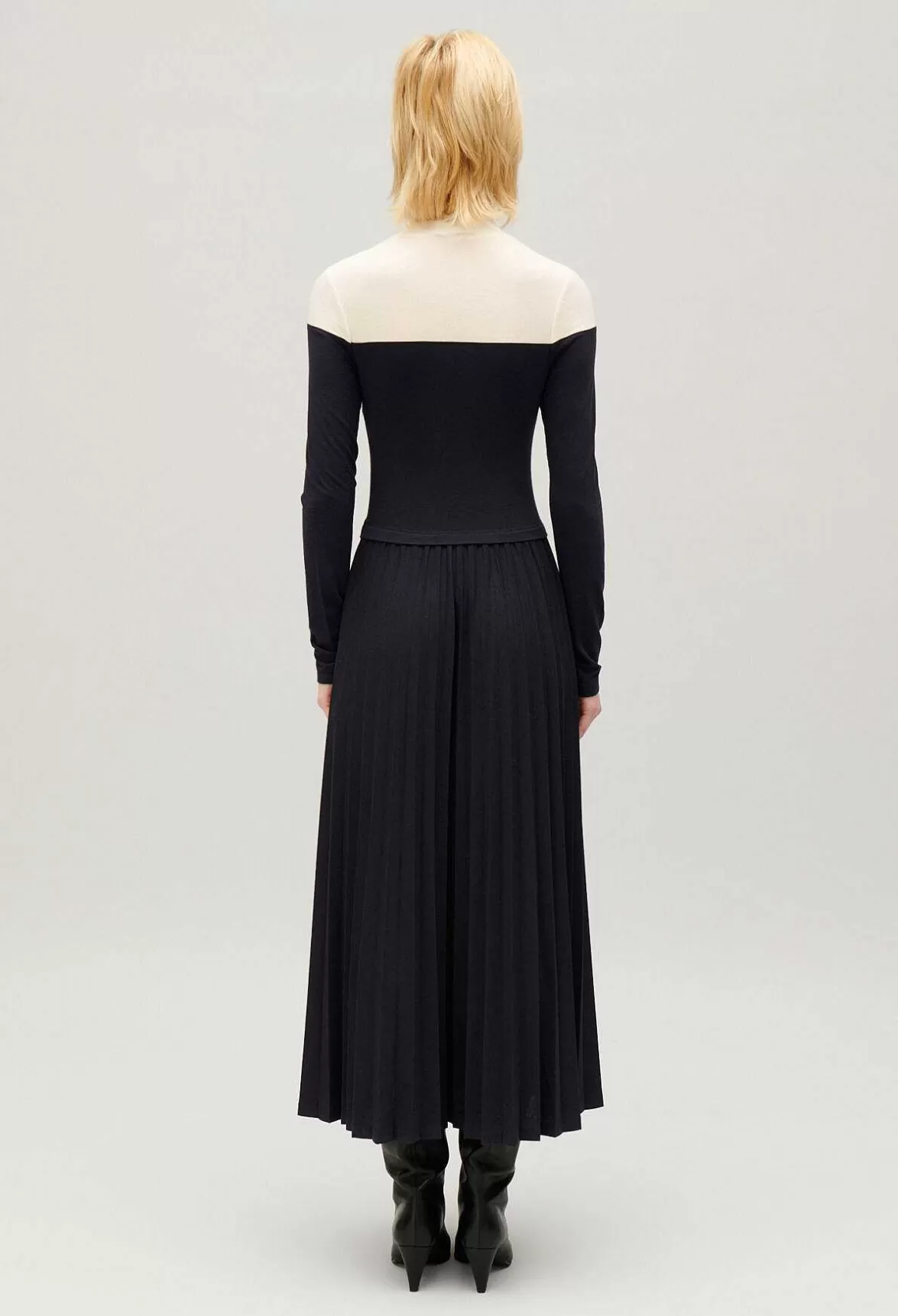 Claudie Pierlot Twist Three-Tone Pleated Maxi Dress*Women Dresses