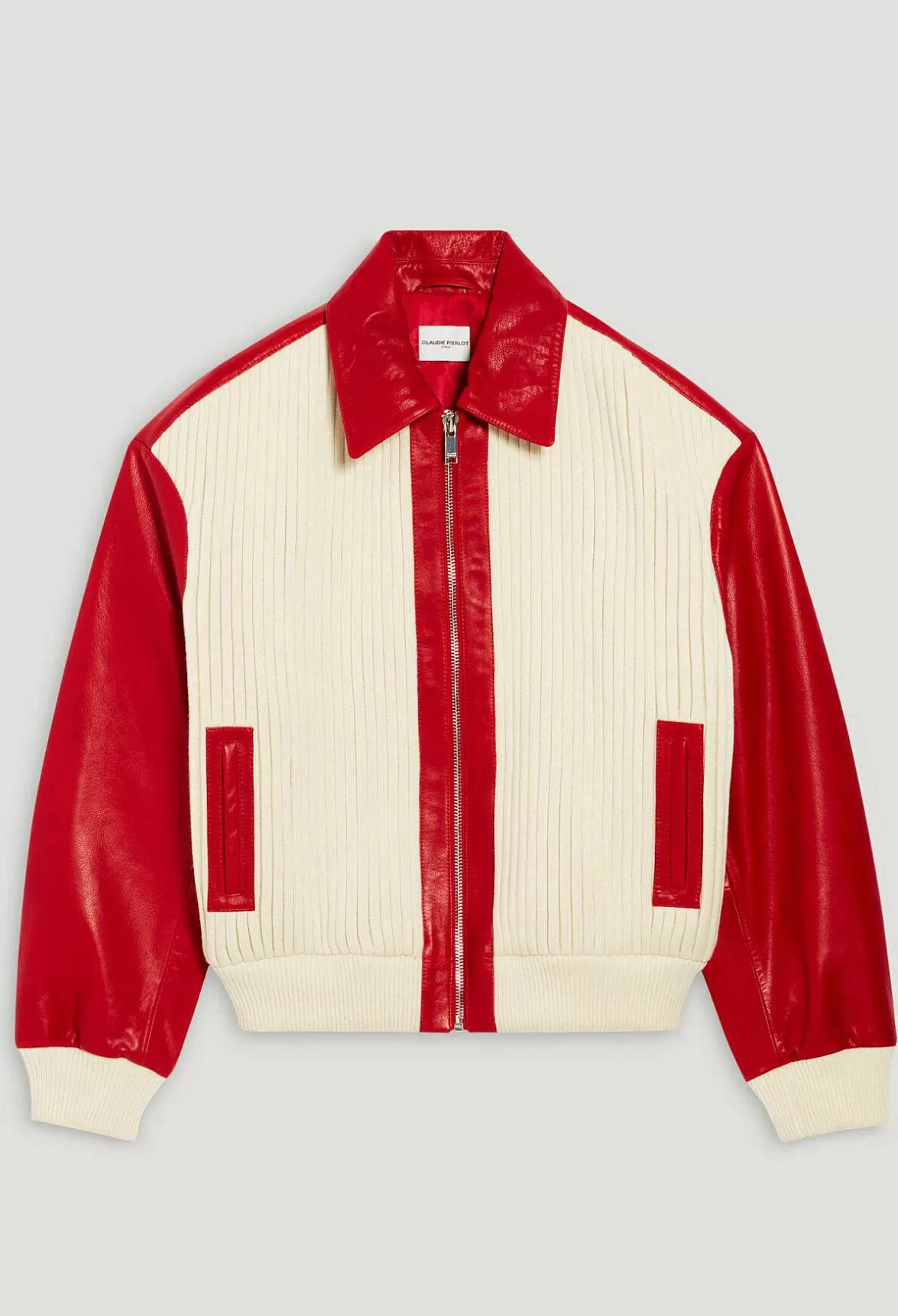 Claudie Pierlot Two-Tone Dual-Material Jacket*Women Jackets And Coats