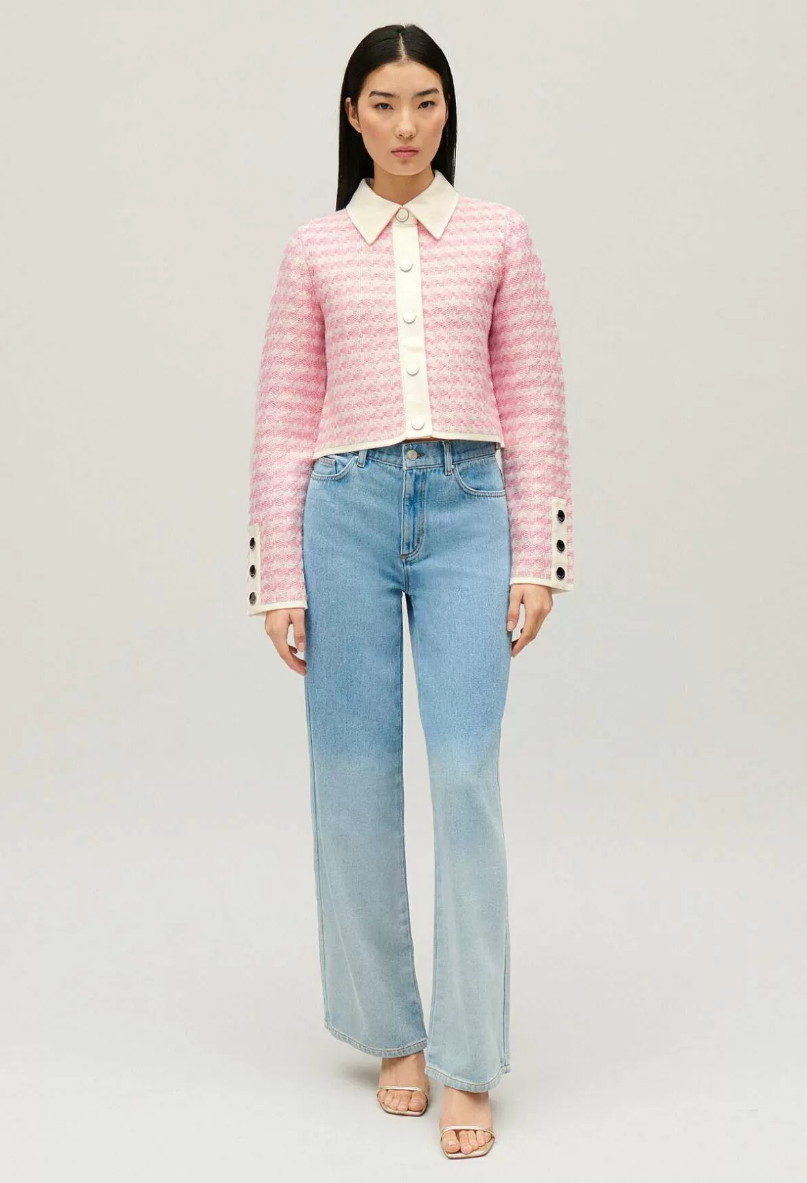 Claudie Pierlot Two-Tone Knit Cardigan*Women Sweaters And Cardigans