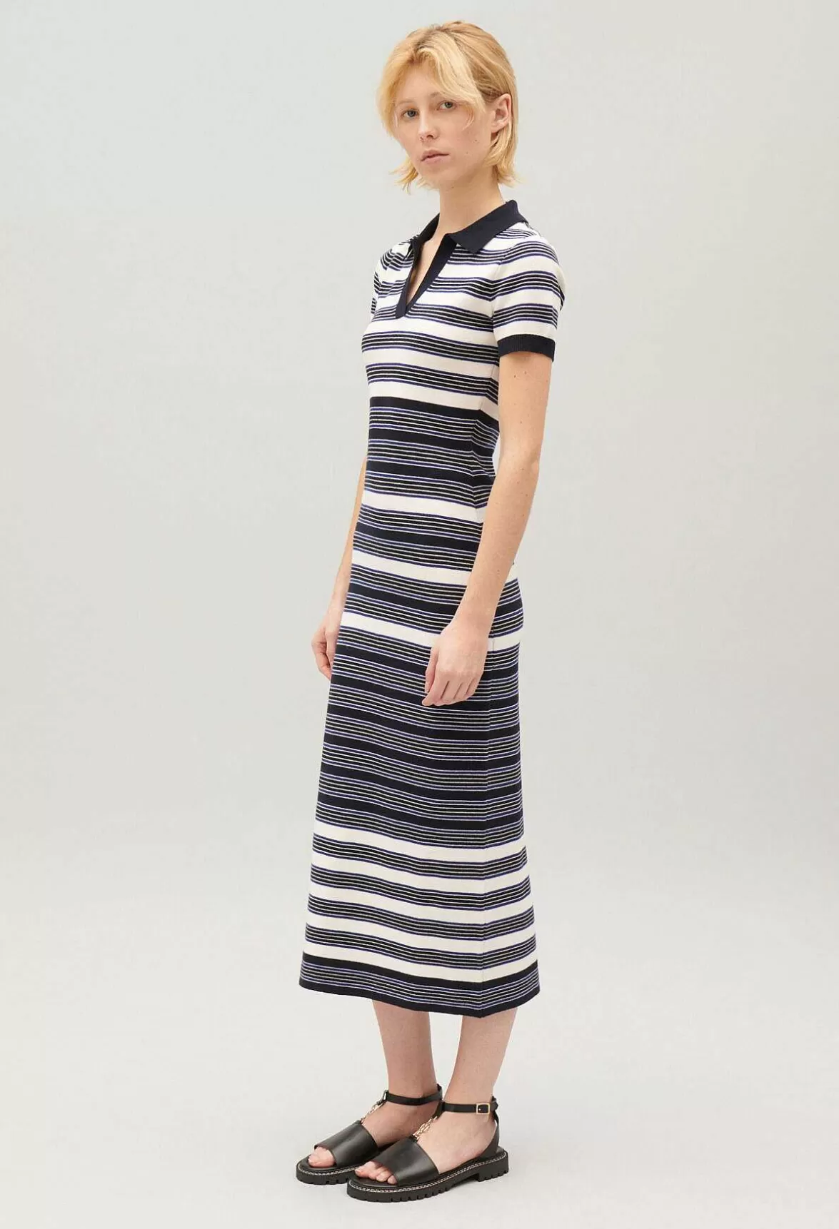 Claudie Pierlot Two-Tone Knitted Maxi Dress*Women Dresses