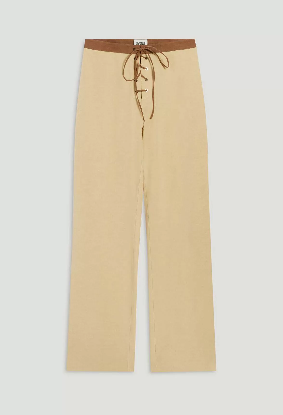 Claudie Pierlot Two-Tone Lace-Up Trousers*Women Jeans And Trousers
