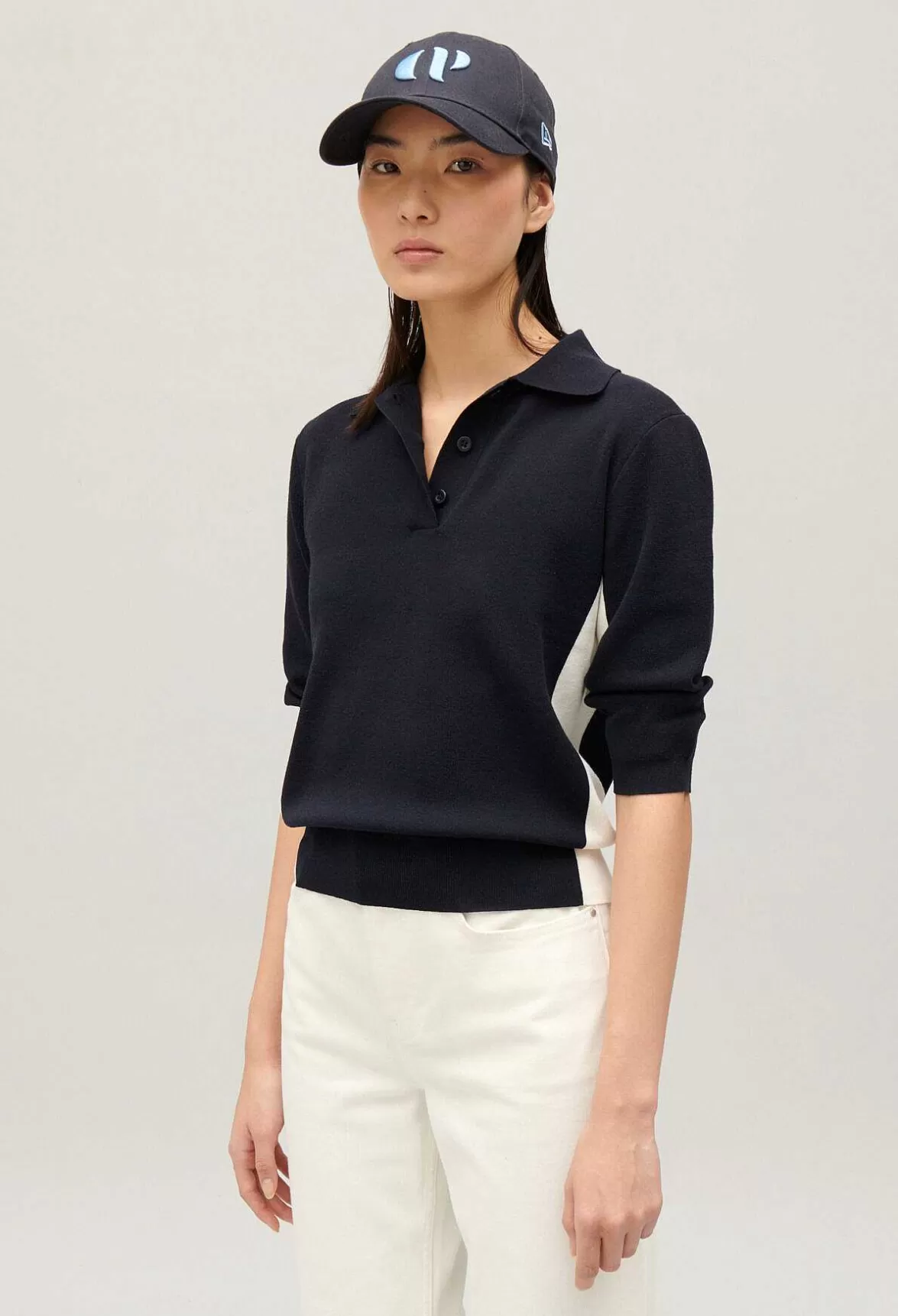 Claudie Pierlot Two-Tone Polo Jumper*Women Sweaters And Cardigans
