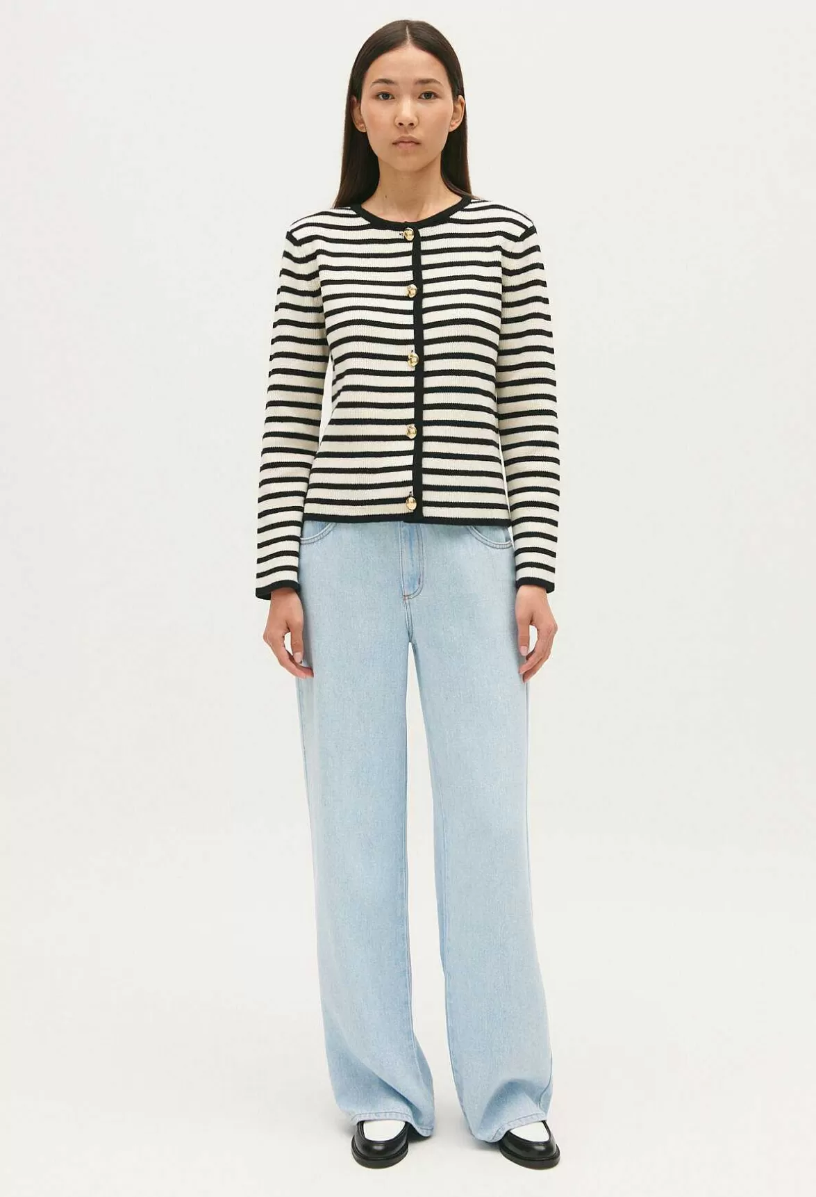 Claudie Pierlot Two-Tone Striped Cardigan*Women Sweaters And Cardigans