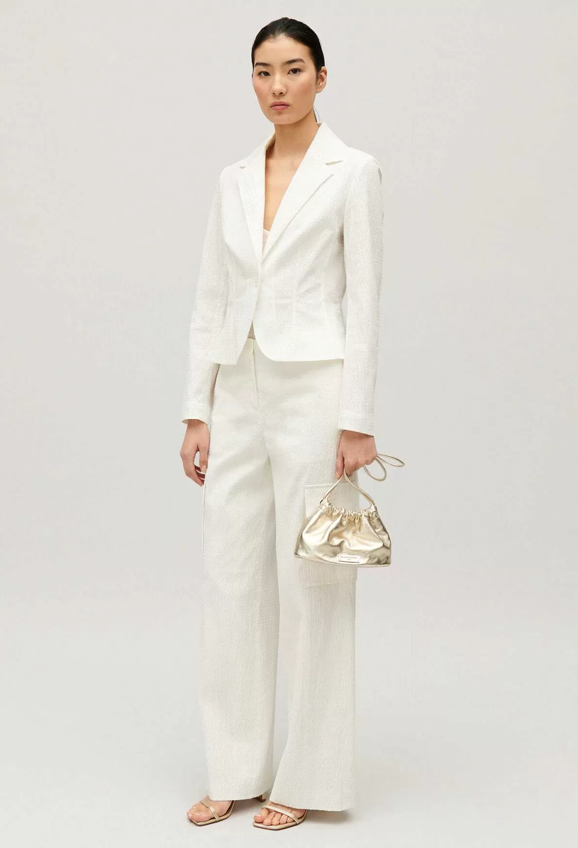 Claudie Pierlot White Slim-Fit Suit Jacket*Women Blazers
